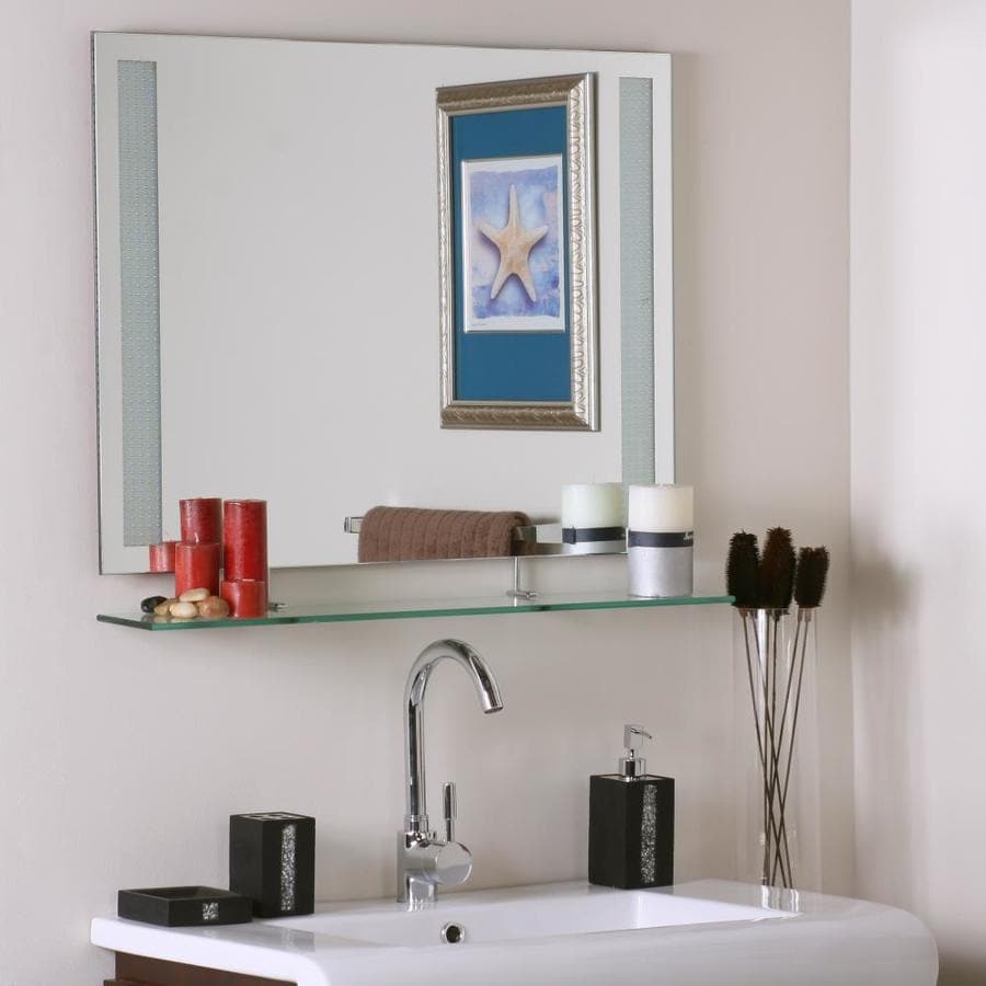 Decor Wonderland 31.5-in Rectangular Frameless Bathroom ...