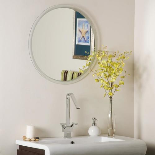 Decor Wonderland 23.6in Round Frameless Bathroom Mirror