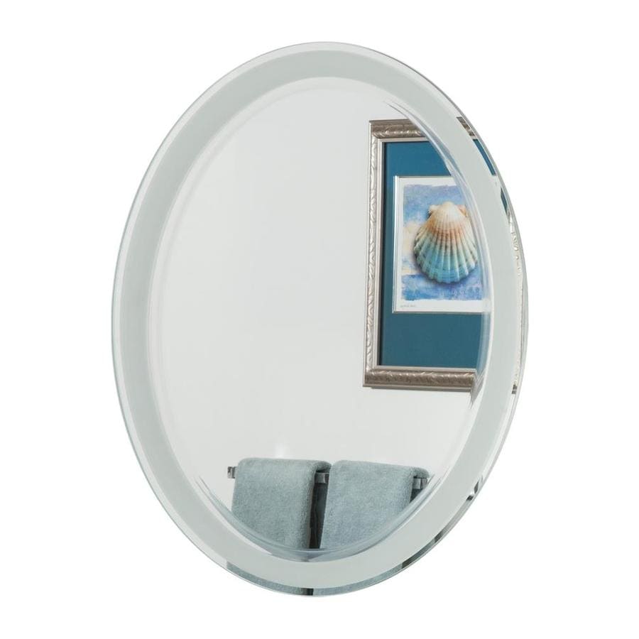Decor Wonderland 23.6in Silver Oval Frameless Bathroom