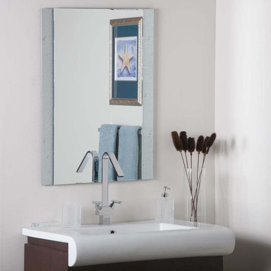 Decor Wonderland 12.12-in Rectangular Frameless Bathroom Mirror Decor Wonderland 12.12-in Rectangular Frameless Bathroom Mirror