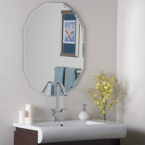 Decor Wonderland 23.6-in Oval Frameless Bathroom Mirror in the Bathroom ...
