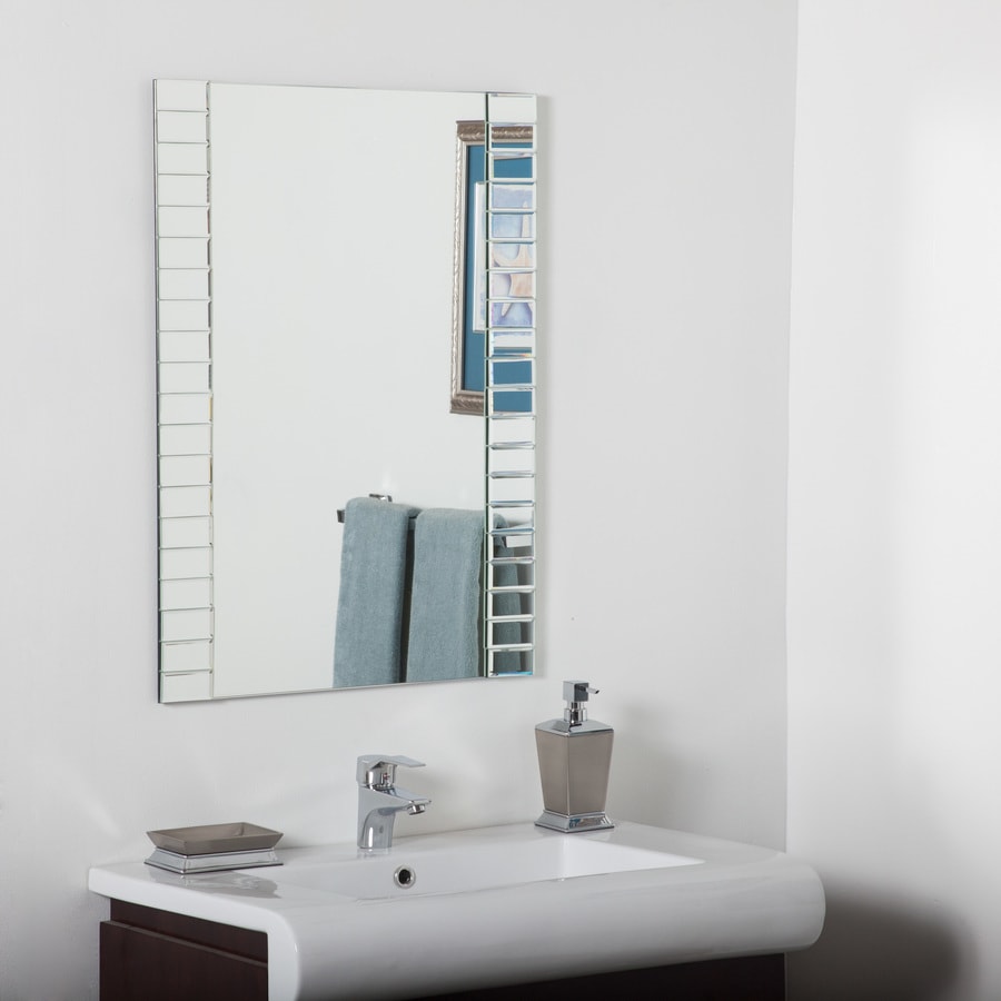 Decor Wonderland 12.12-in Rectangular Frameless Bathroom Mirror in Decor Wonderland 12.12-in Rectangular Frameless Bathroom Mirror in