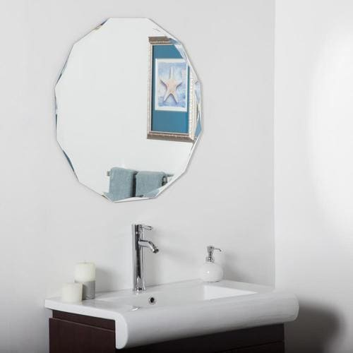 Decor Wonderland 27.6in Round Frameless Bathroom Mirror
