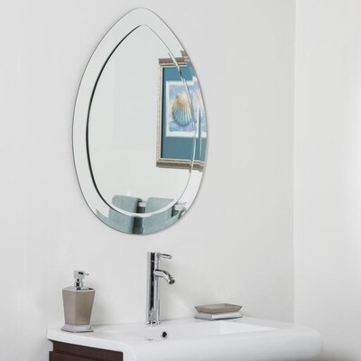 Decor Wonderland 23 In Silver Frameless Bathroom Mirror At Lowes Com