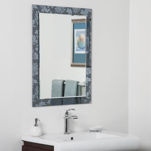 Decor Wonderland 23.6-in Silver Rectangular Frameless Bathroom Mirror