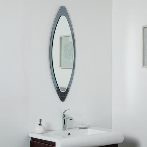 Decor Wonderland 39.5-in Silver Frameless Bathroom Mirror ...