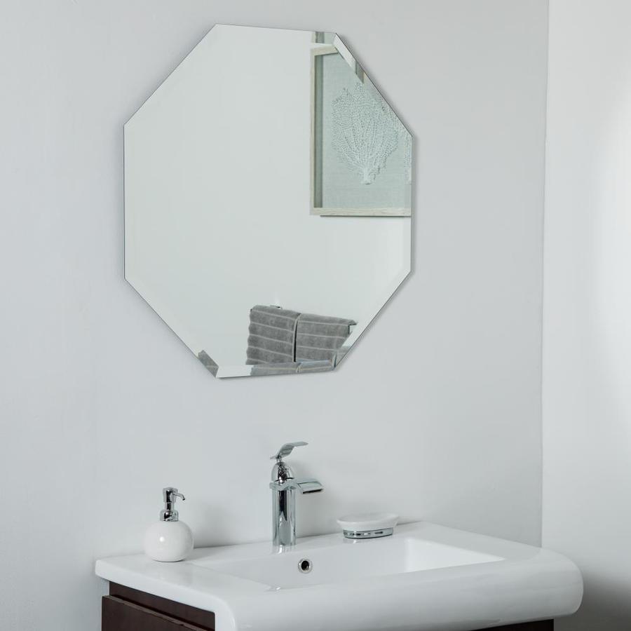 Decor Wonderland 27.5-in Silver Octagonal Frameless Bathroom Mirror At ...