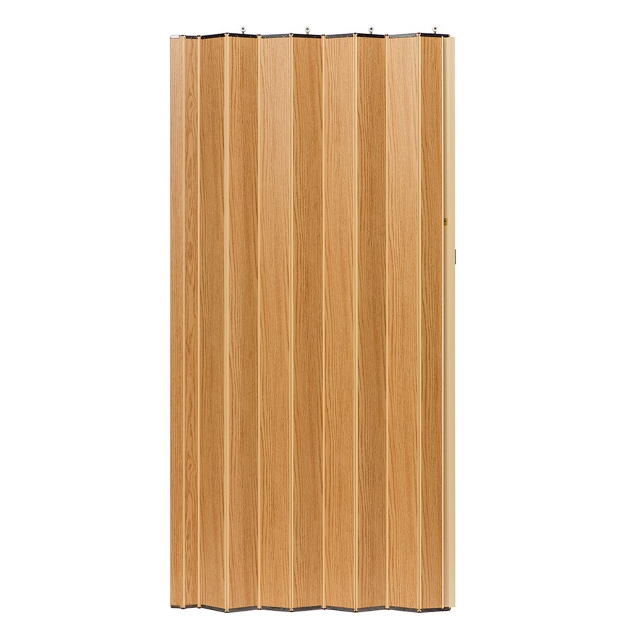 Spectrum Woodshire Oak MDF Accordion Door with Hardware 48in X 96in; Actual 49in x