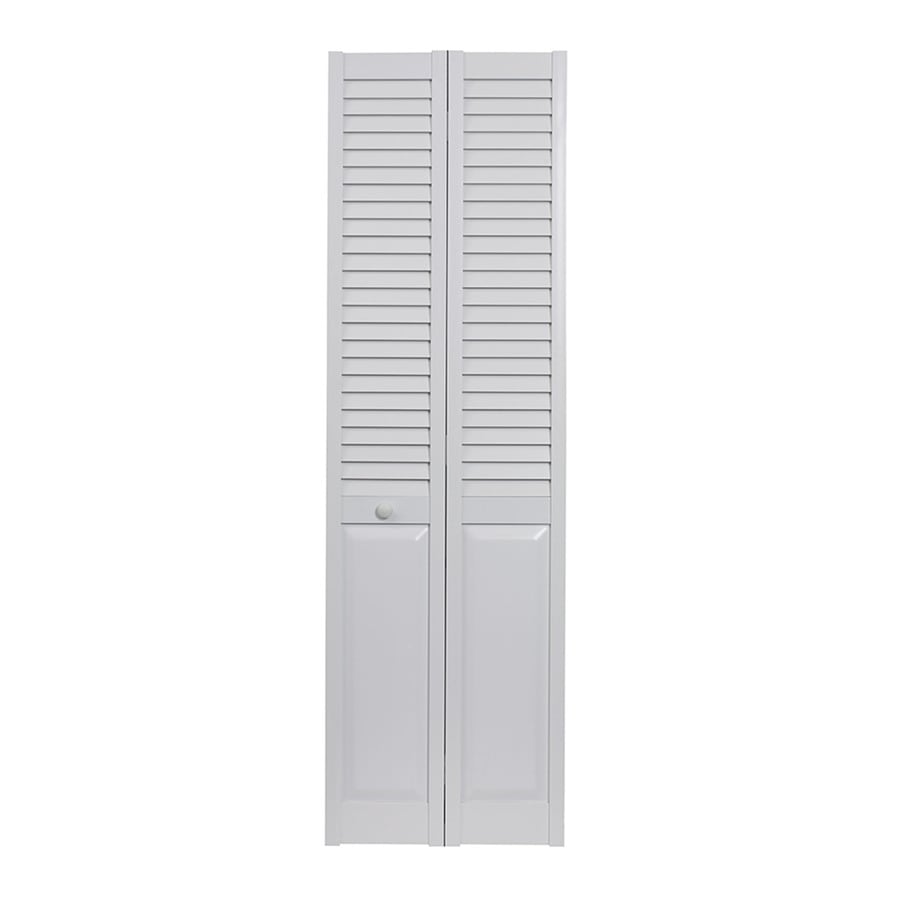 Pinecroft Seabrooke White Louver Pvc Bifold Door Hardware Included