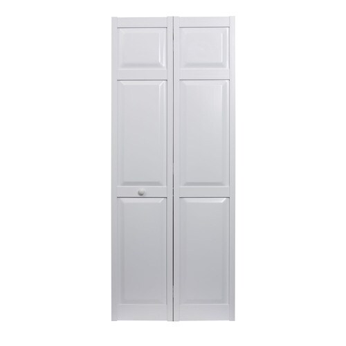 Pinecroft Seabrooke White 2 Panel Square Pvc Bifold Door Hardware