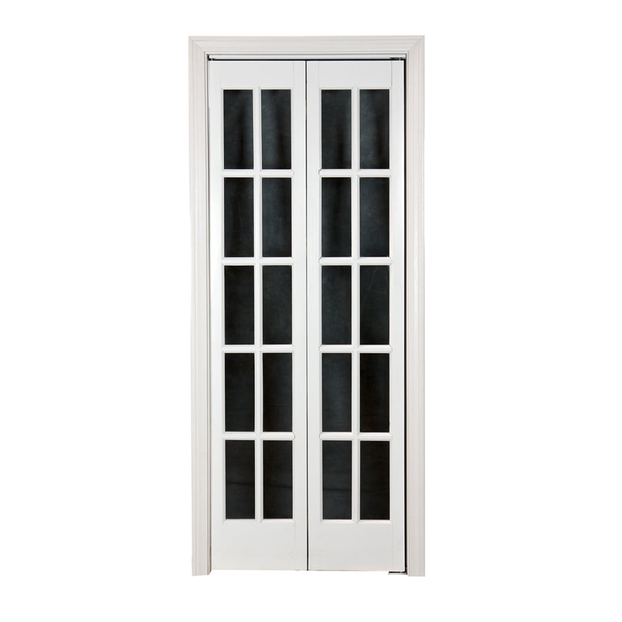 Pinecroft Williamsburg White 2 Panel Square Wood Pine Bifold