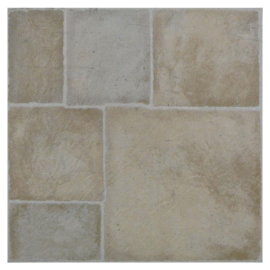 Style Selections 01631CA Canyon/Low Shine Slate 12" x 12" Vinyl Tile Flooring (1-sq ft/case)