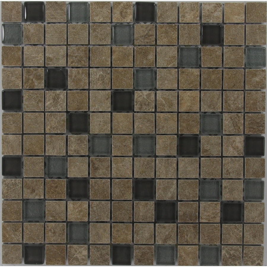 GBI Tile & Stone Inc. Mixed/Glazed Porcelain/Glass Uniform Squares ...