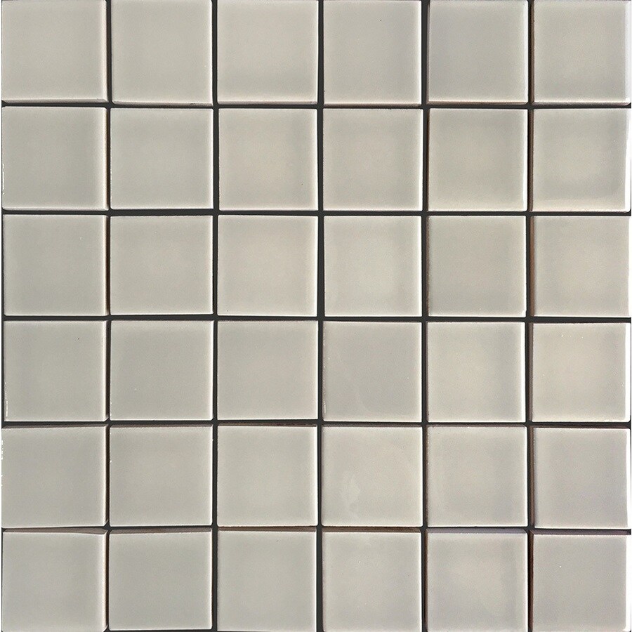 Allen Roth Pearl Uniform Squares Mosaic Ceramic Wall Tile Allen Roth Pearl Uniform Squares Mosaic Ceramic Wall Tile Common 12 In