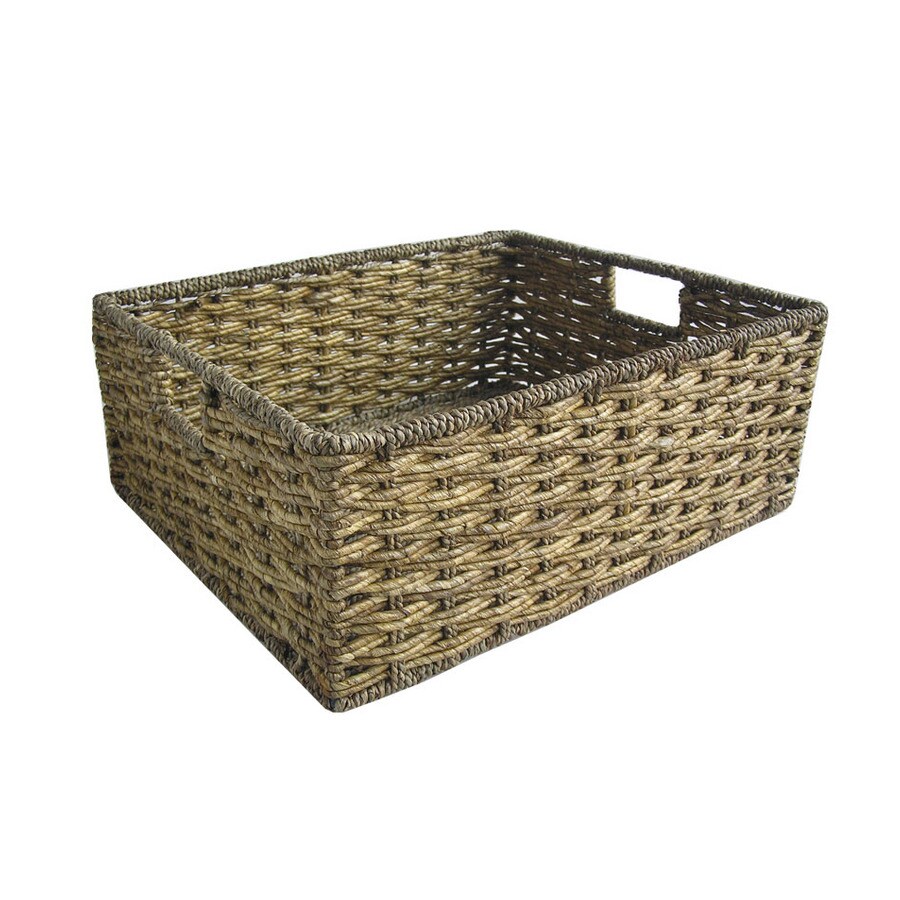 Seagrass and maize sweater basket with cut out handles at 