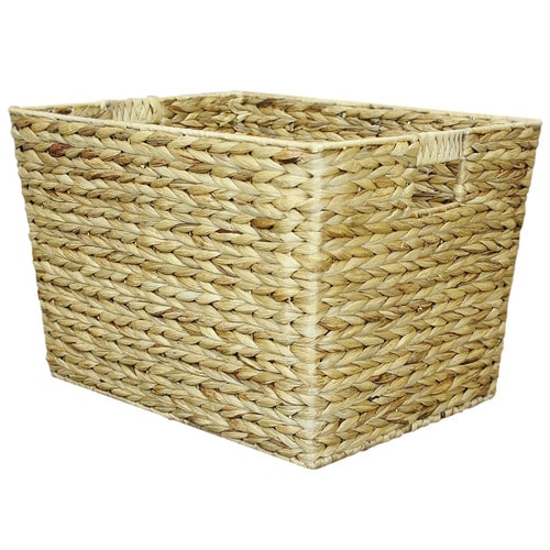 RGI HOME Water Hyacinth 18in W x 12in H x 14.25in D Natural Fiber