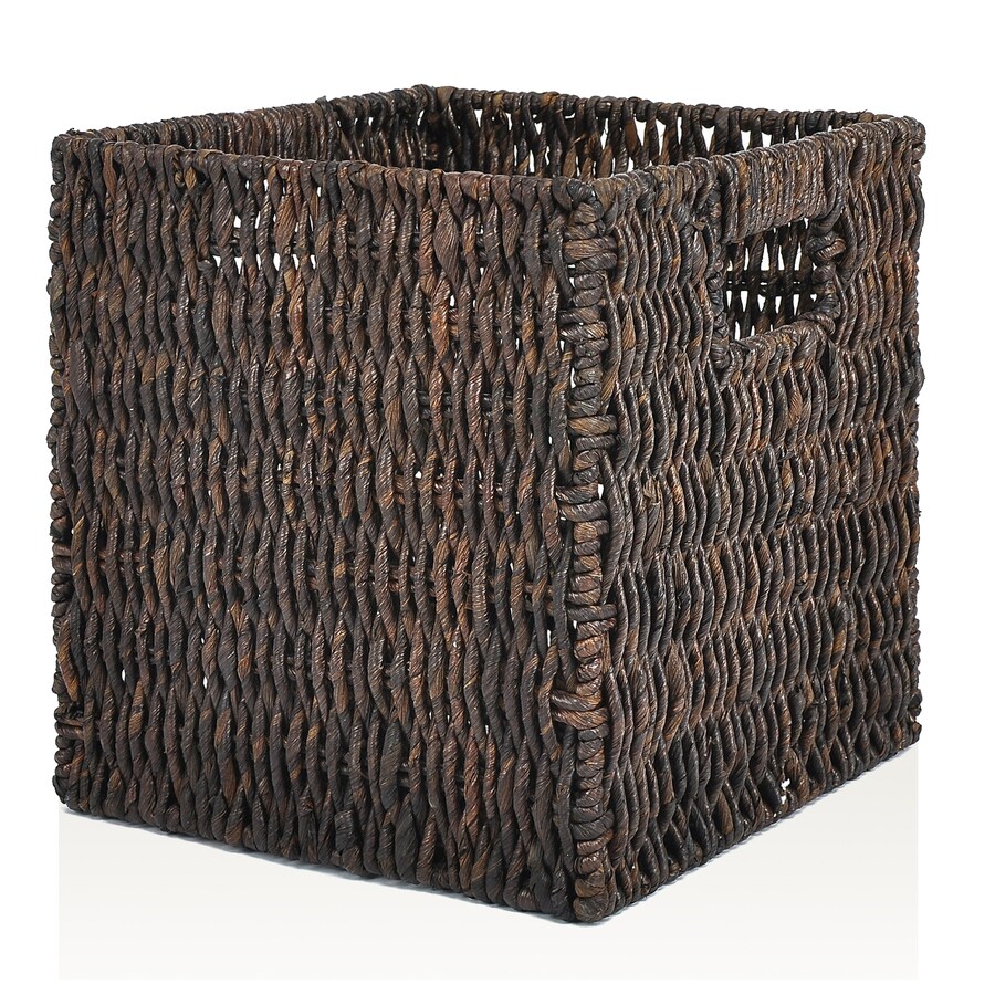 10.7-in W x 11-in H x 10.7-in D Espresso Maize Milk Crate at Lowes.com