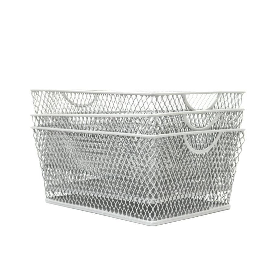 RGI HOME 13-in W x 6-in H x 10-in D Grey Iron Basket in the Storage ...