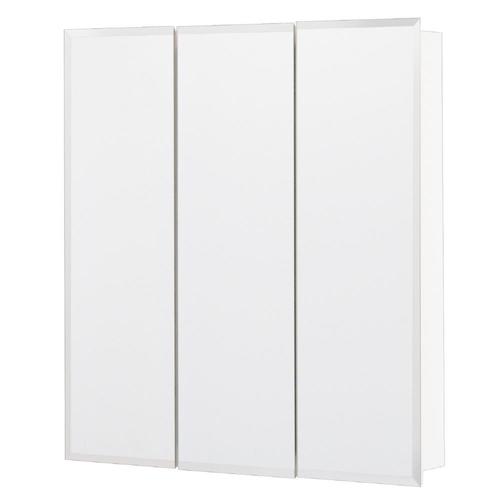 Style Selections 24 25 In X 25 In Surface White Mirrored Rectangle Medicine Cabinet In The