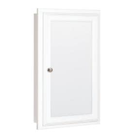Style Selections 25.75-in H x 15.75-in W White Mdf Recessed Medicine Cabinet