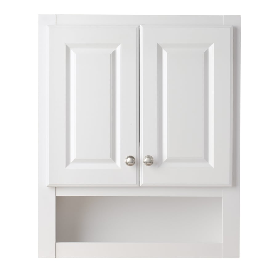 Style Selections 23 25 In W X 28 In H X 7 In D White Bathroom Wall