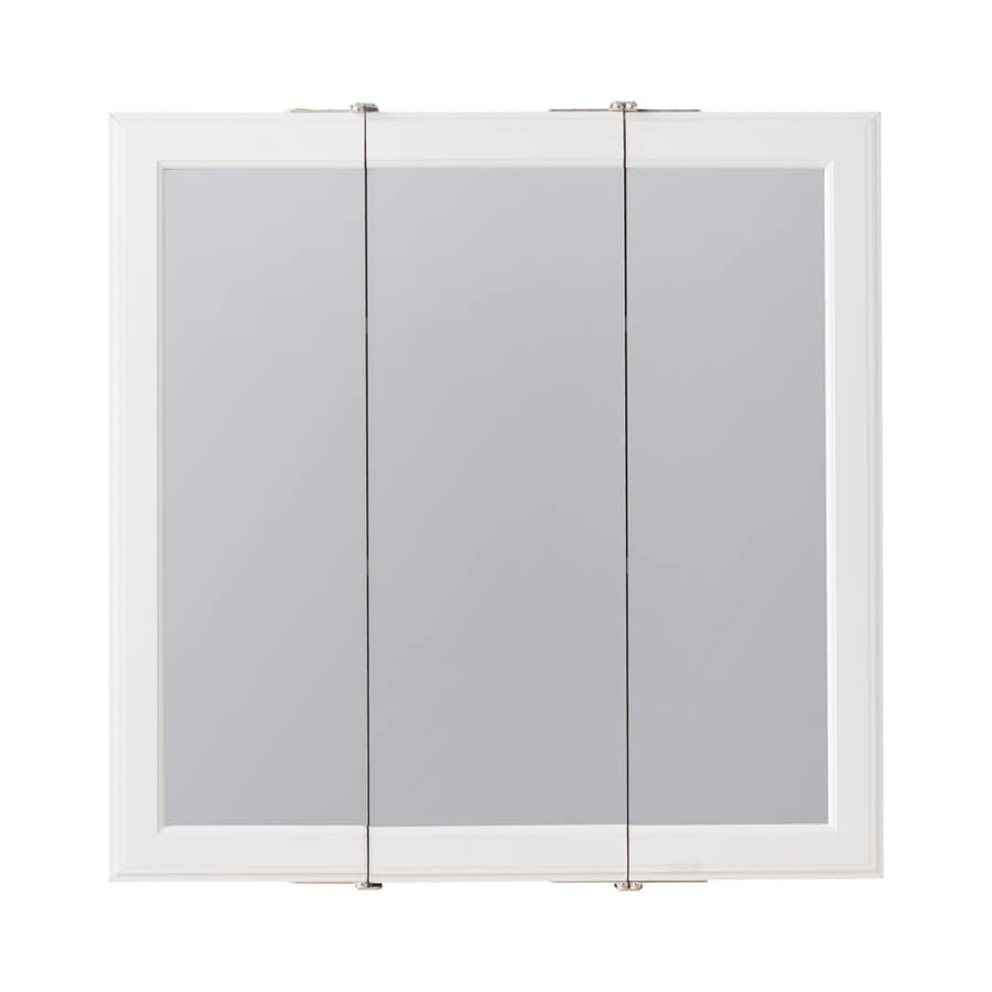Style Selections 24 25 In X 24 In Square Surface Mirrored Medicine