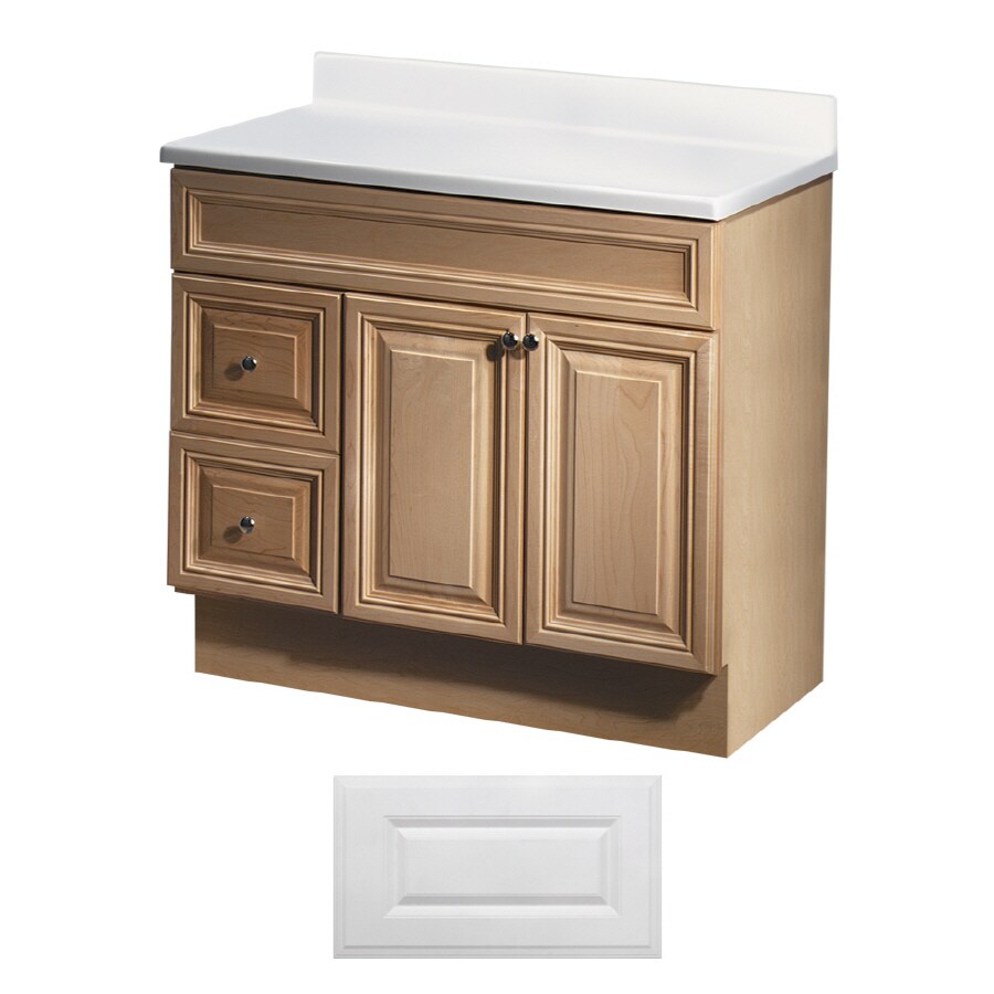 Insignia Ridgefield Satin White Traditional Bathroom Vanity Common 36 In X 21 In Actual 36 In X 21 In In The Bathroom Vanities Without Tops Department At Lowes Com