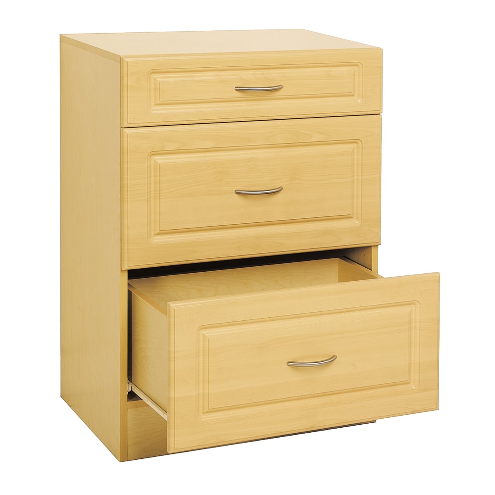 Rsi 24 Estate Maple 3 Drawer Base Cabinet At Lowes Com