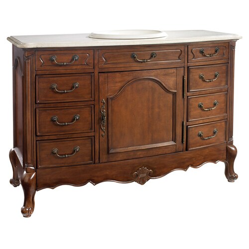 ESTATE by RSI Colonial Spiced Cognac Single Sink Bathroom Vanity with