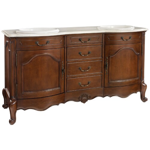 ESTATE by RSI 61" Spiced Cognac Colonial Bath Vanity with Top at