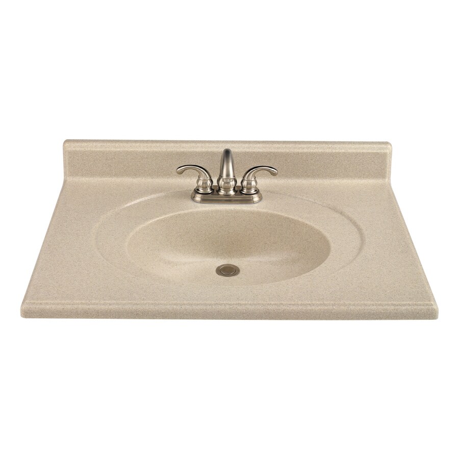 Style Selections Solid Surface Integral Single Sink Bathroom Vanity Top