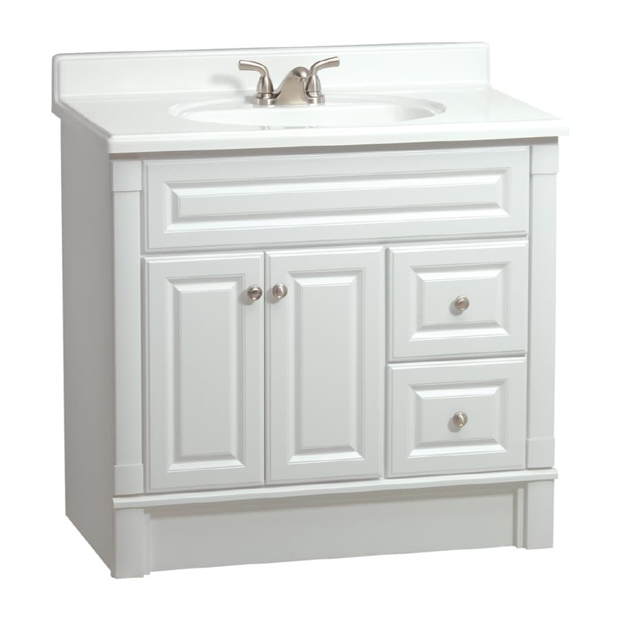 ESTATE by RSI Southport White 36 in Casual Bathroom  Vanity  