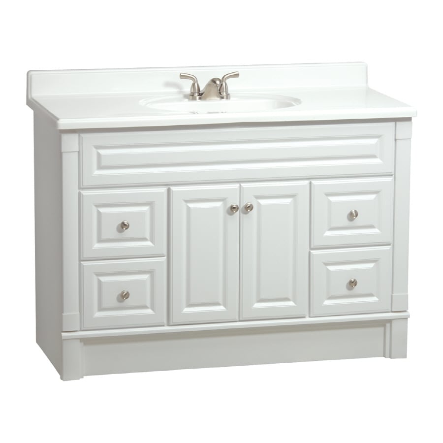 ESTATE by RSI Southport White 48-in Casual Bathroom Vanity ...