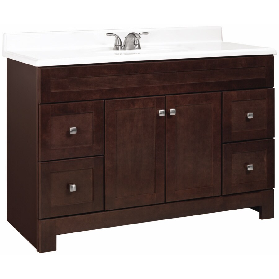 Style Selections Avalon Espresso Bathroom Vanity Base without Top in the Bathroom