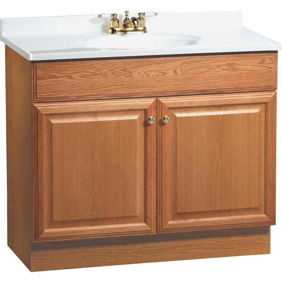 Shop Project Source Golden Integrated Single Sink Bathroom Vanity with