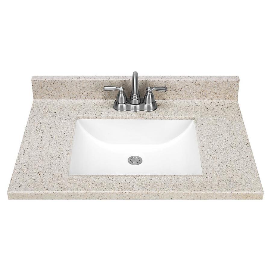 31in Dune Solid Surface Bathroom Vanity Top at