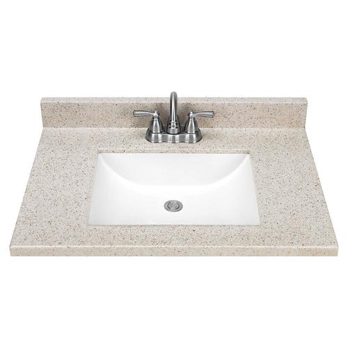 31 In Dune Solid Surface Bathroom Vanity Top At Lowes Com