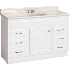 Project Source White Bathroom Vanity (Common: 48-in x 21-in; Actual: 48