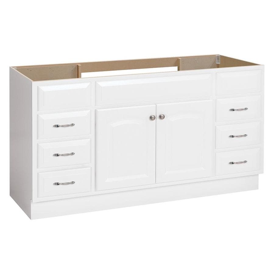 Project Source White Bathroom Vanity (Common: 60-in x 21 ...