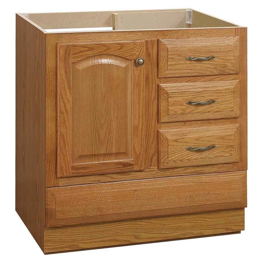 Project Source Oak Bathroom Vanity Common 30 In X 21 In Actual