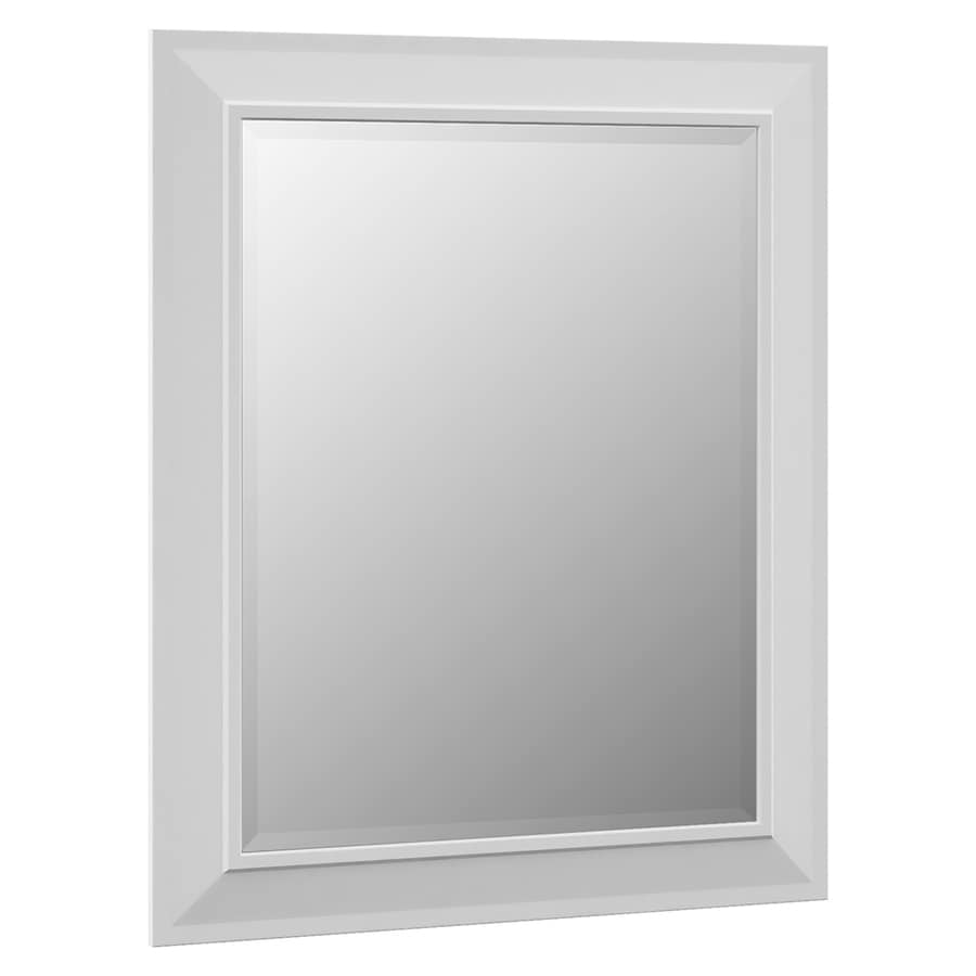 shop villa bathrsi 29-in white rectangular bathroom mirror at