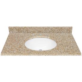 Bathroom Vanity Tops At Lowes Desert Gold Granite Undermount Bathroom Vanity Top Common 37 In X 22