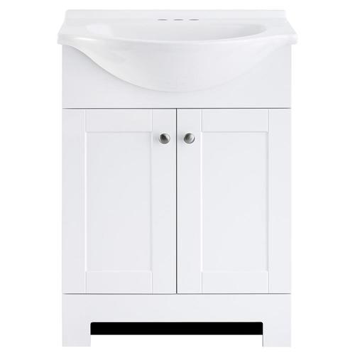 Style Selections Euro 25 In White Single Sink Bathroom Vanity With