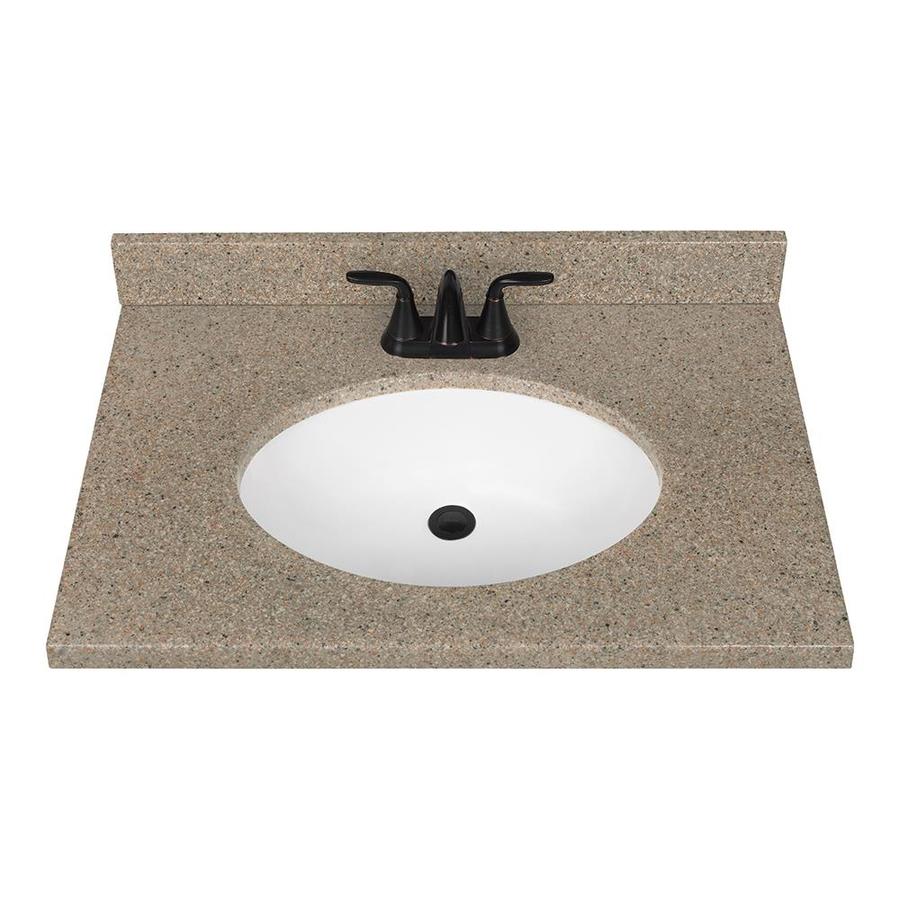 31 In Nutmeg Solid Surface Bathroom Vanity Top At Lowes Com