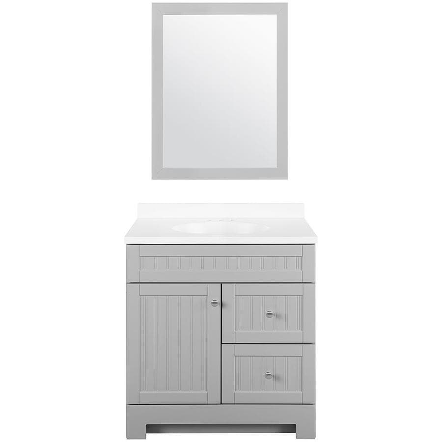 Style Selections Ellenbee 30.5-in Gray Single Sink ...