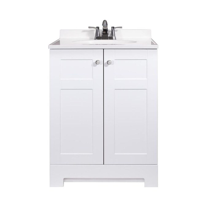 Style Selections 24in White Single Sink Bathroom Vanity
