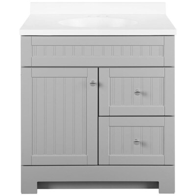 Style Selections Ellenbee 30 5 In Gray Single Sink Bathroom