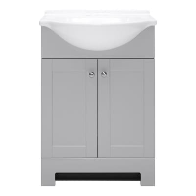 Style Selections Euro 25 In Gray Single Sink Bathroom Vanity With