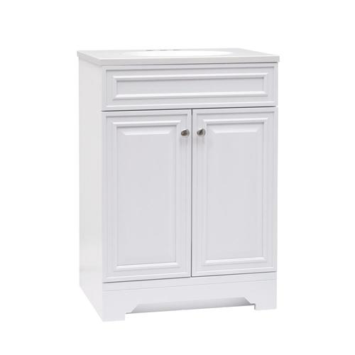 Style Selections Kerrington 24.5-in White Single Sink Bathroom Vanity ...