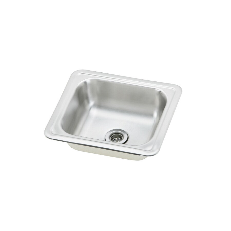Elkay Square Stainless Steel Topmount Bar Sink At Lowes Com